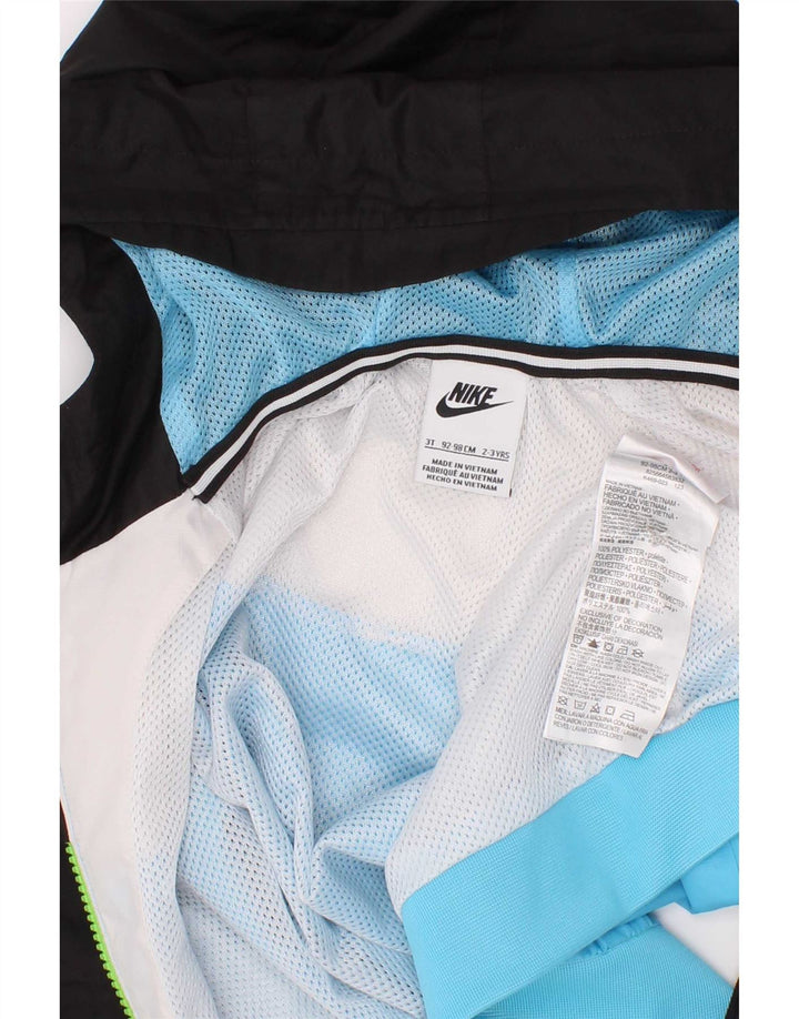 Спортивный костюм с капюшоном для мальчиков Nike (2–3 года), синий полиэстер с цветными блоками
