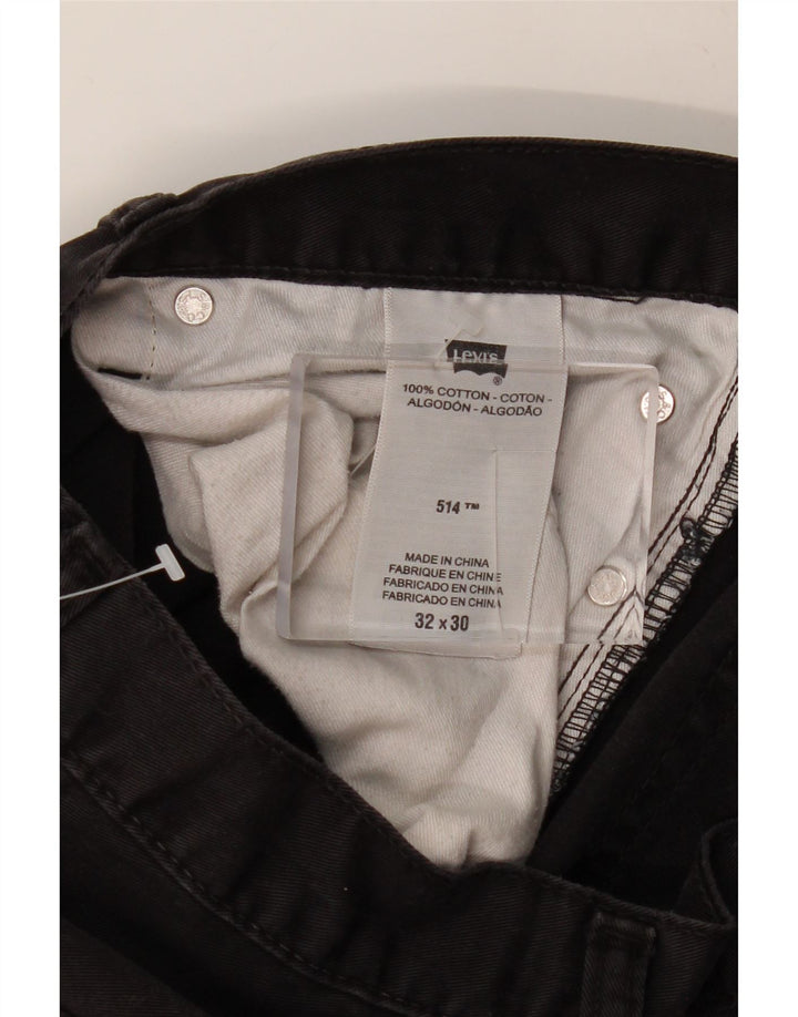 Мужские прямые джинсы LEVI'S 514 W32 L30, черный хлопок