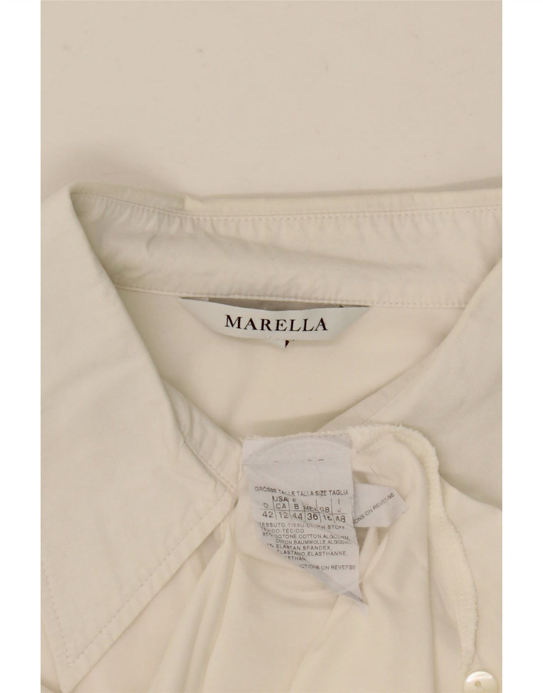 Женская рубашка Marella UK 16, большой размер, белый хлопок