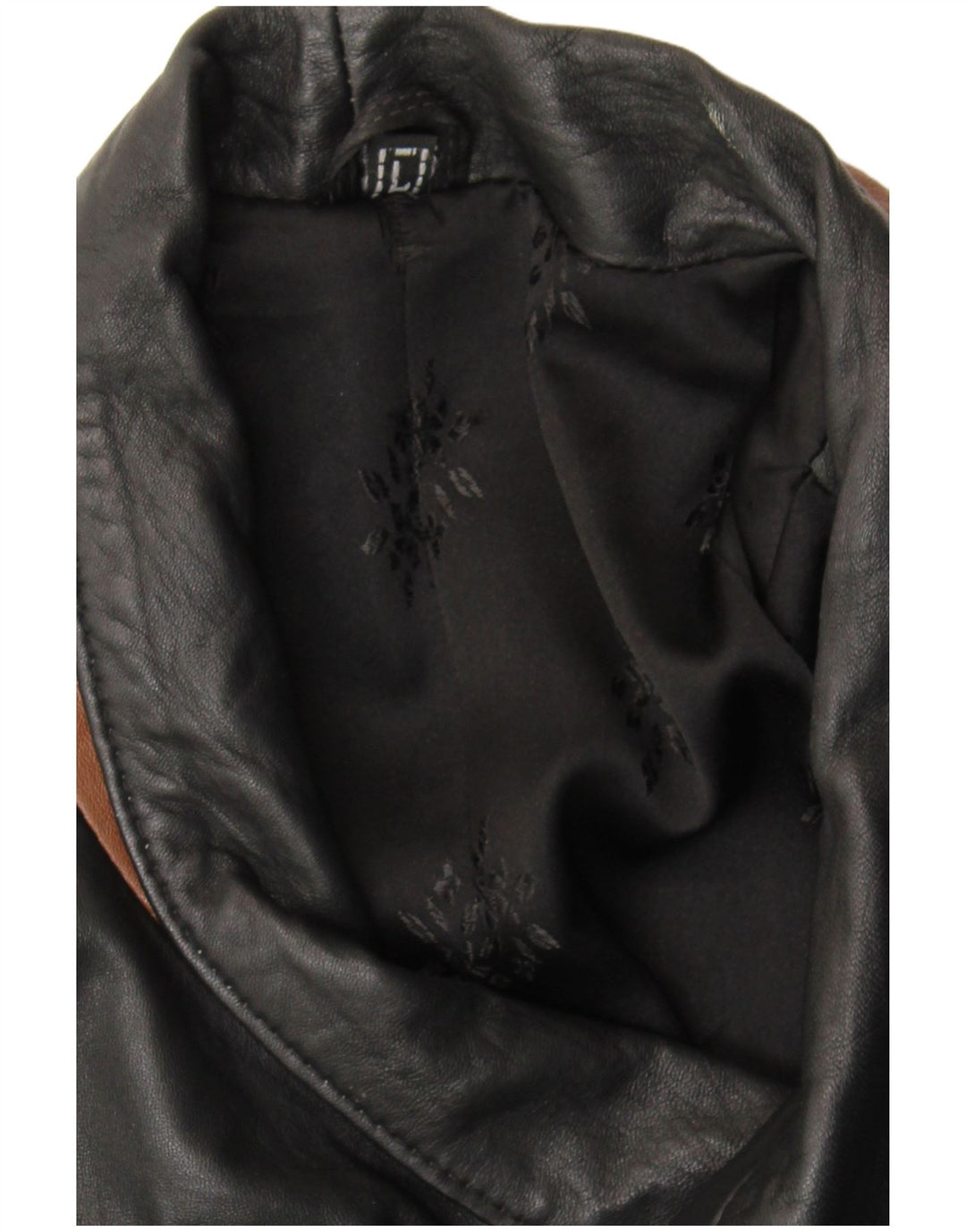 Мужское кожаное пальто VINTAGE UK 40, большое черное с цветными блоками