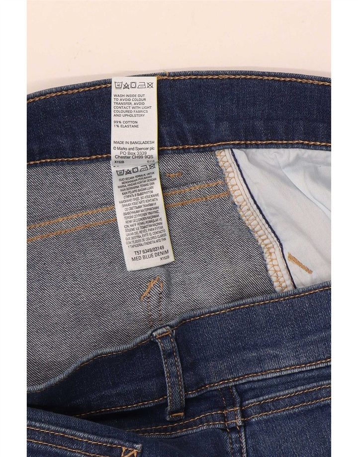 Женские джинсы узкого кроя Marks & Spencer UK 12, средние W30 L28, синие, хлопок
