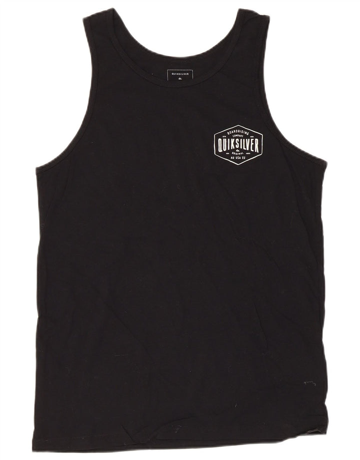 Мужской жилет Quiksilver с рисунком, маленький черный хлопковый