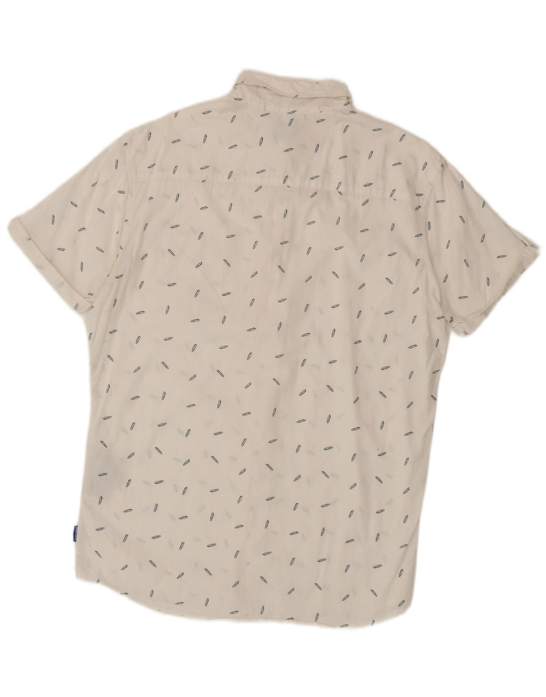 Мужская рубашка с коротким рукавом Jack & Jones, большая белая пятнистая хлопковая рубашка