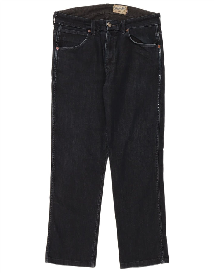 Мужские прямые джинсы Wrangler W32 L28, черный хлопок