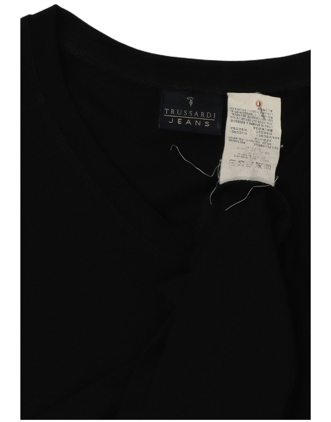 TRUSSARDI JEANS Мужская футболка из полиамида большого размера, черная