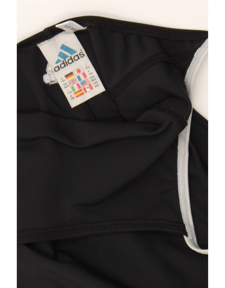 ADIDAS Girls Swimwear 9-10 Years  Black Polyamide Vintage Adidas and Second-Hand Adidas from Messina Hembry 