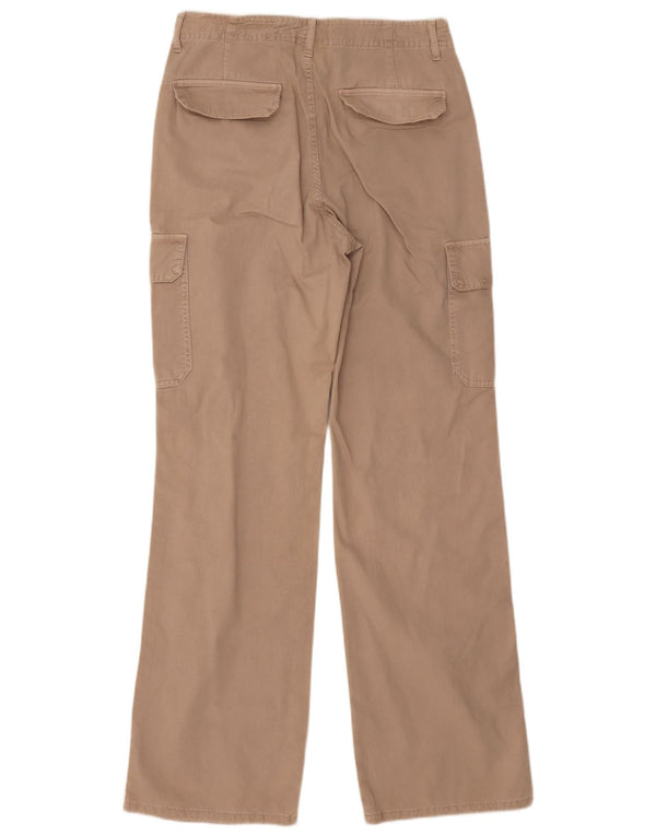 Женские прямые брюки карго Zara EU 38, маленькие W28 L33, бежевые