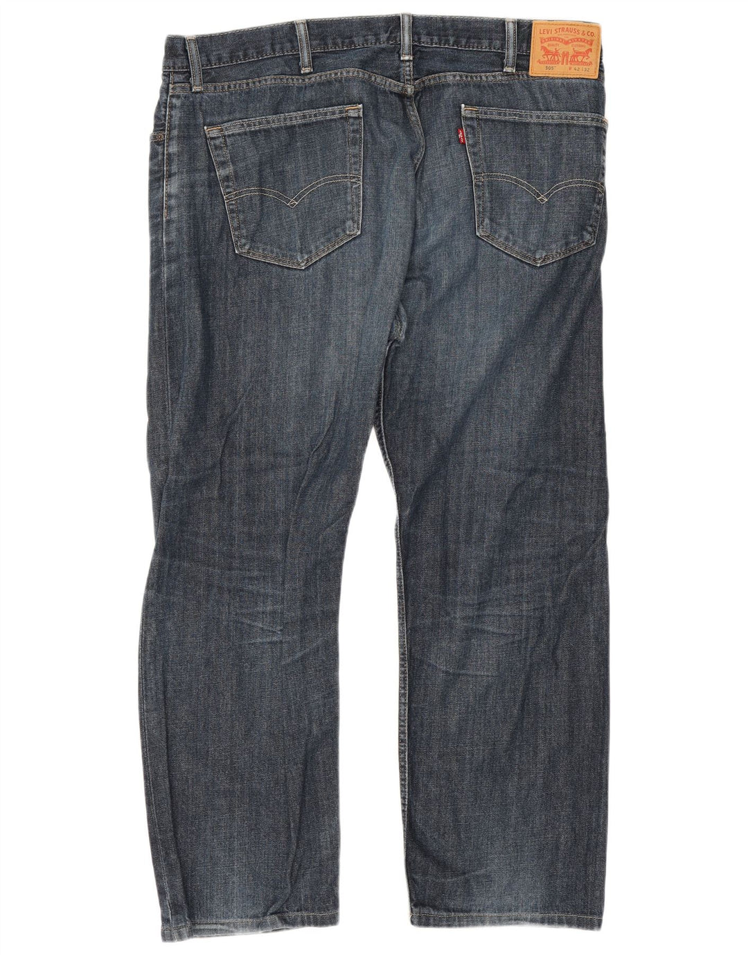 Мужские прямые джинсы Levi's 505 W42 L28 синие, хлопок