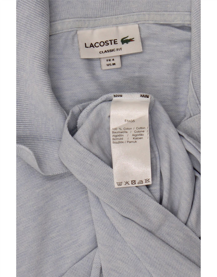 Мужская рубашка-поло классического кроя Lacoste, размер 4, средний синий с крапинками, хлопок