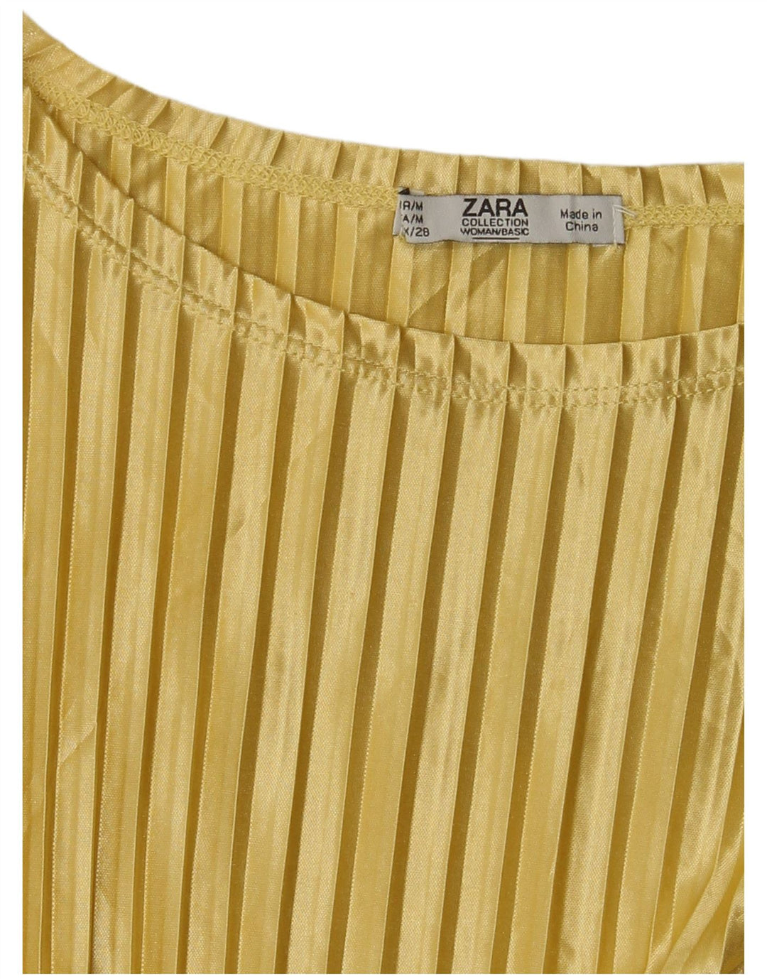 Женская блузка Zara Top UK 12, средний желтый цвет