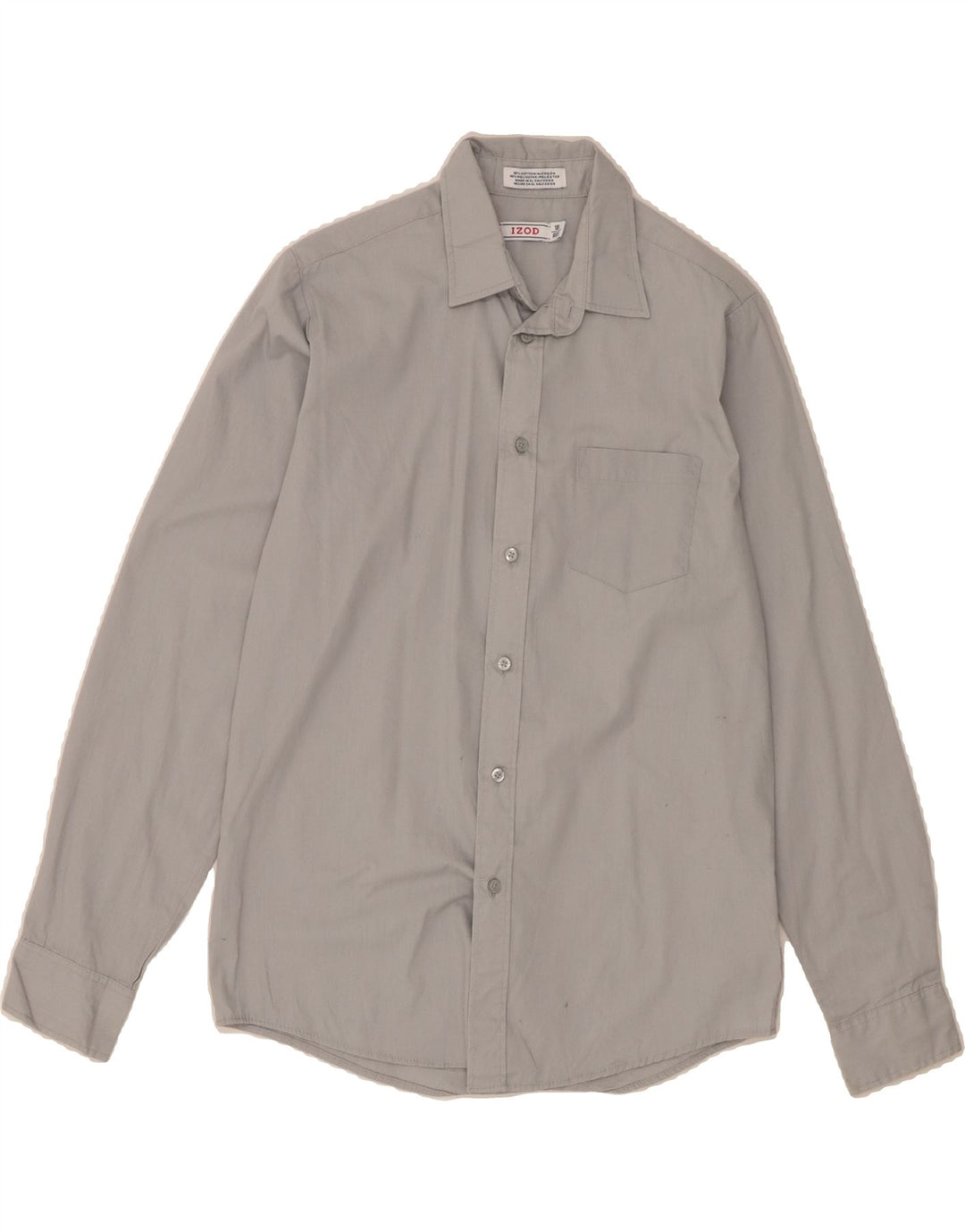IZOD Boys Shirt 15-16 Years Grey Cotton Vintage Izod and Second-Hand Izod from Messina Hembry 