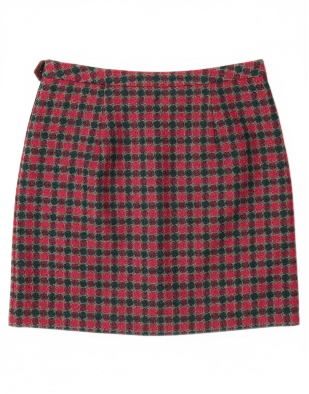 LAURA ASHLEY Женская мини-юбка UK 16, большая W36, разноцветная пятнистая шерсть