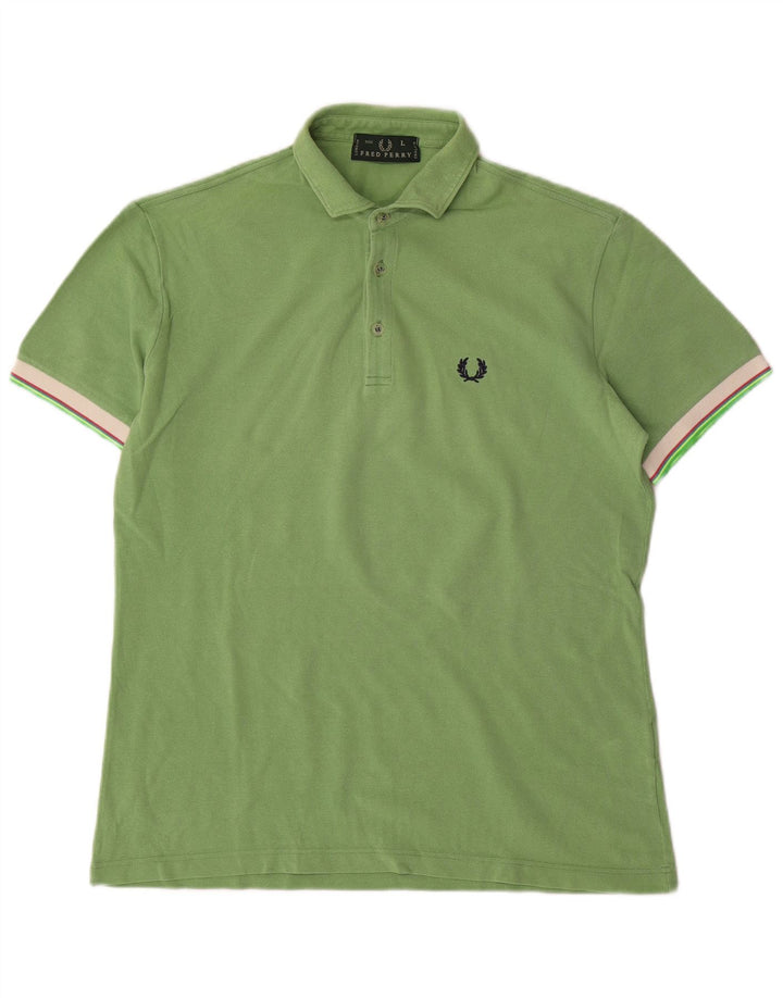 Мужская рубашка поло Fred Perry, большой зеленый хлопок