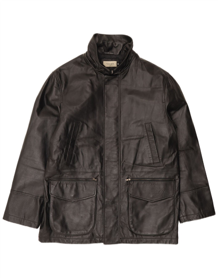 Мужская кожаная куртка VINTAGE IT 48 Medium Black Leather