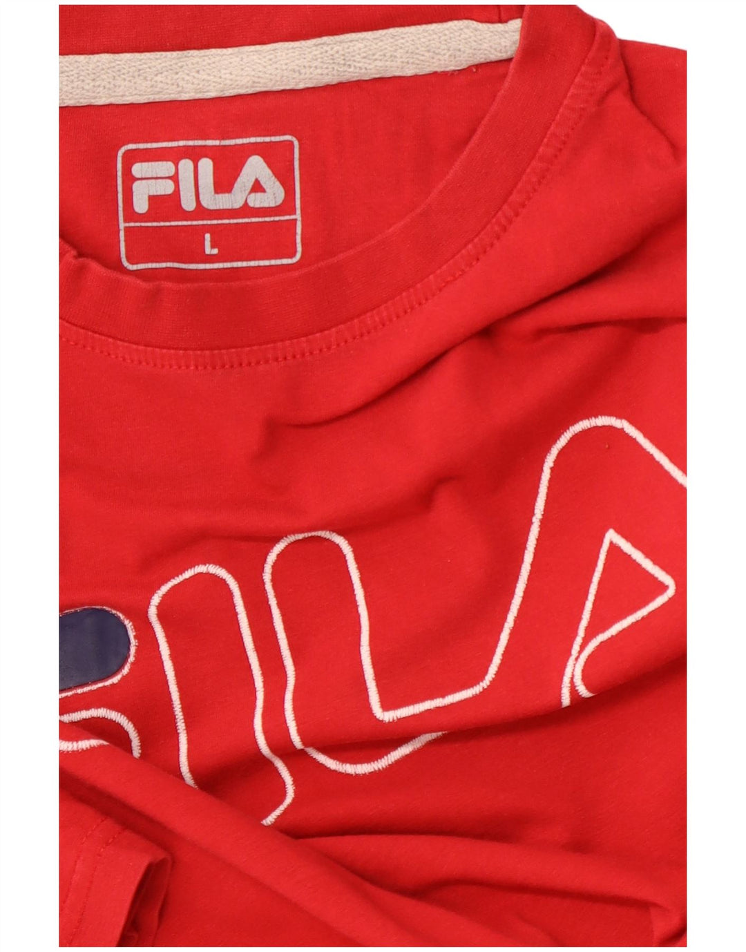 Мужская футболка с рисунком FILA, большая красная