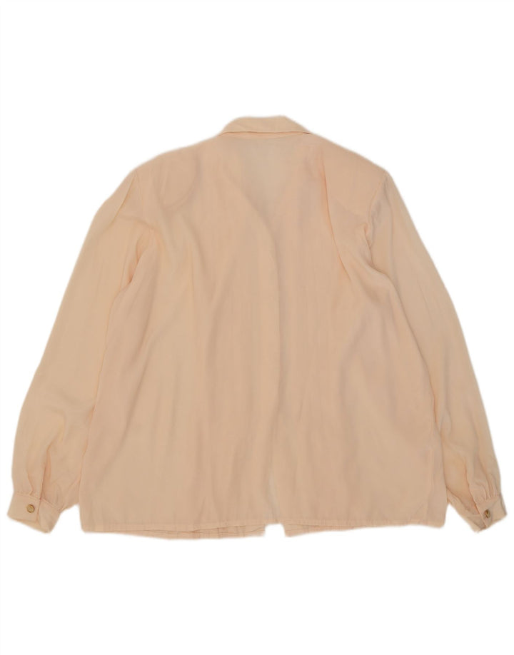 Винтажная женская блузка-рубашка оверсайз, Великобритания, 18 XL, розовая