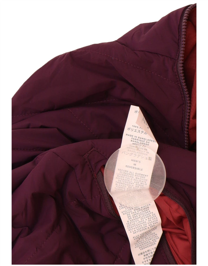 Мужская двусторонняя куртка Eddie Bauer с капюшоном UK 38, средний бордовый нейлон