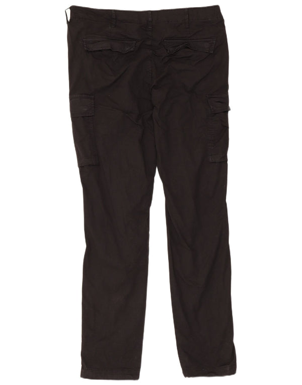Мужские брюки-карго Jack & Jones W34 L34, черные, хлопковые