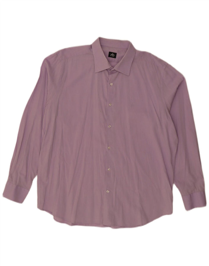 Мужская рубашка Roccobarocco, размер 45, 18, 2XL, фиолетовая