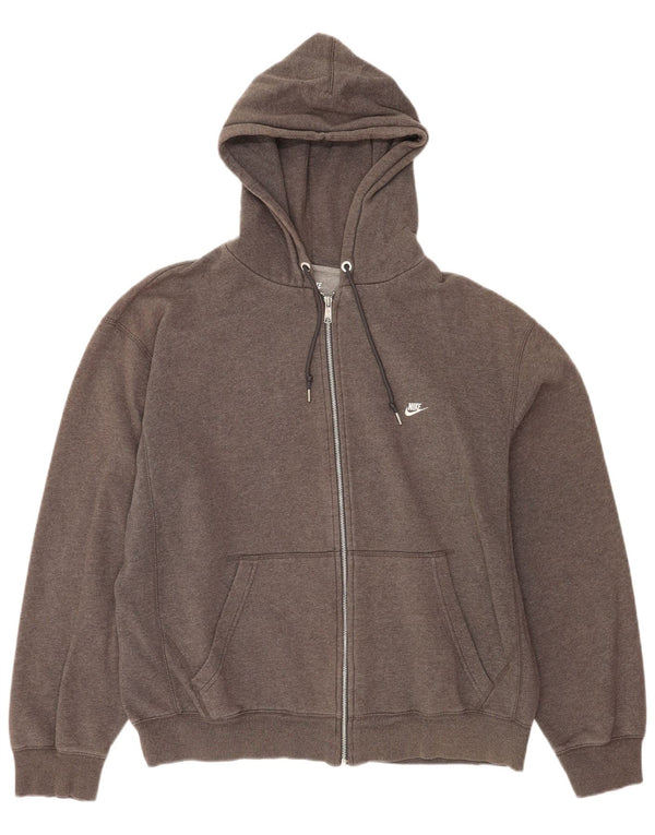 Мужской свитер с капюшоном на молнии Nike UK 45/47 XL, серый хлопок