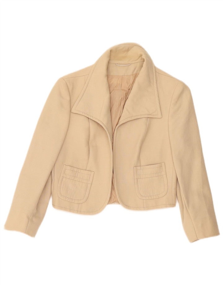 Винтажное женское болеро с рукавом 3/4 IT 42 Medium Beige