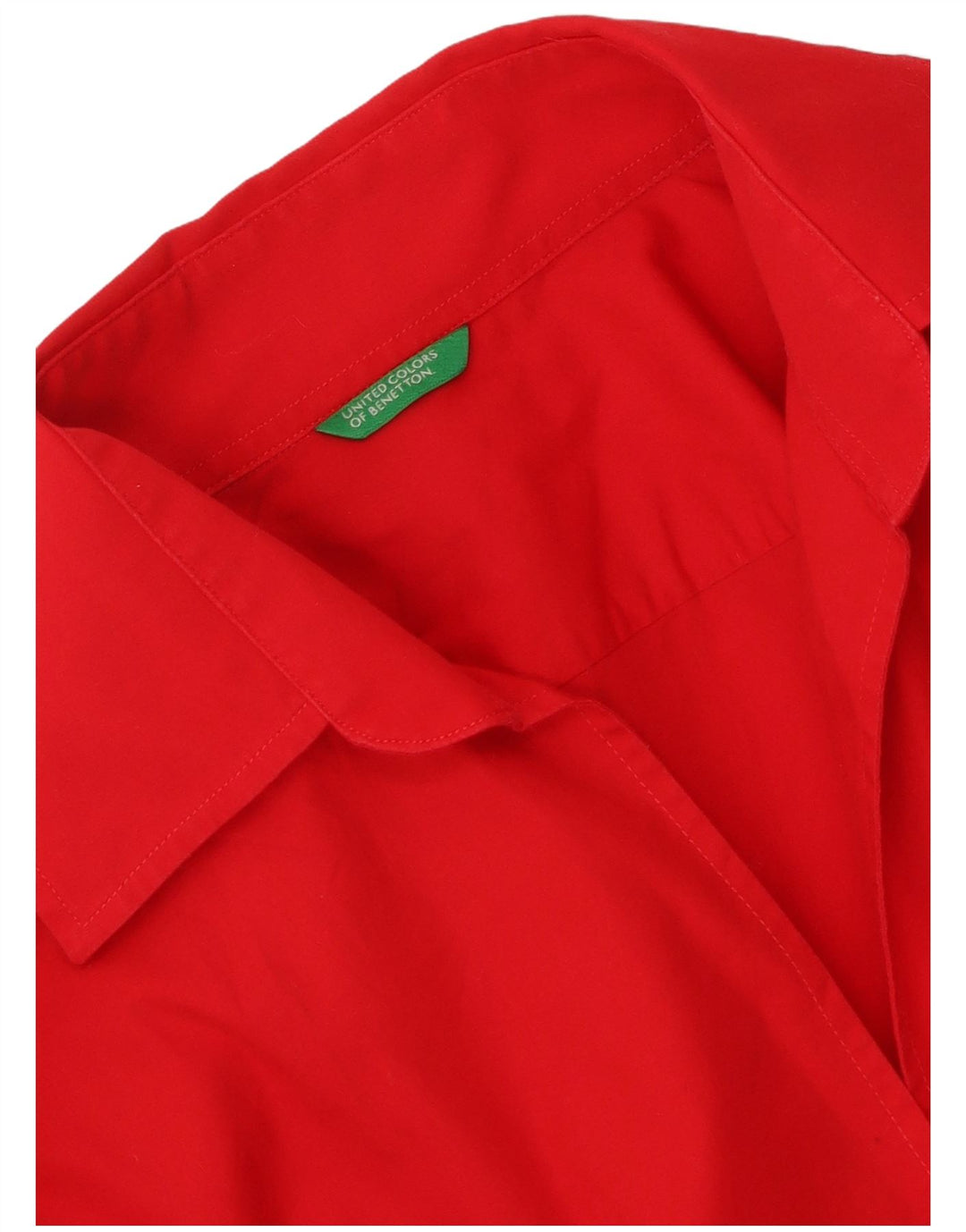 Женская блузка-рубашка Benetton UK 12, средний красный