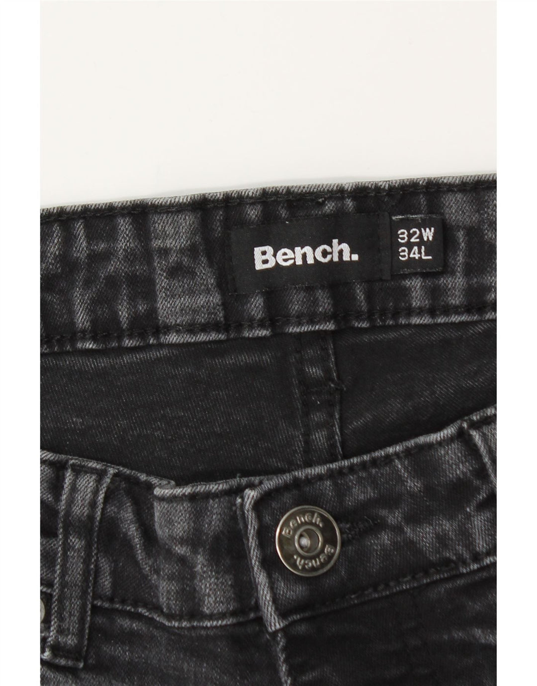 Мужские узкие джинсы Bench W32 L32, черный хлопок