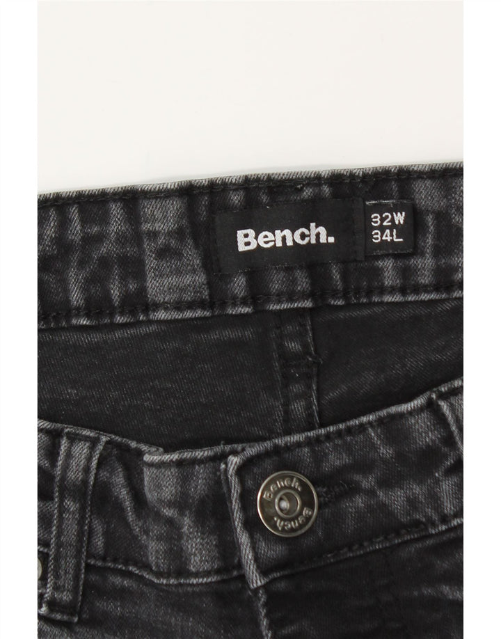 Мужские узкие джинсы Bench W32 L32, черный хлопок