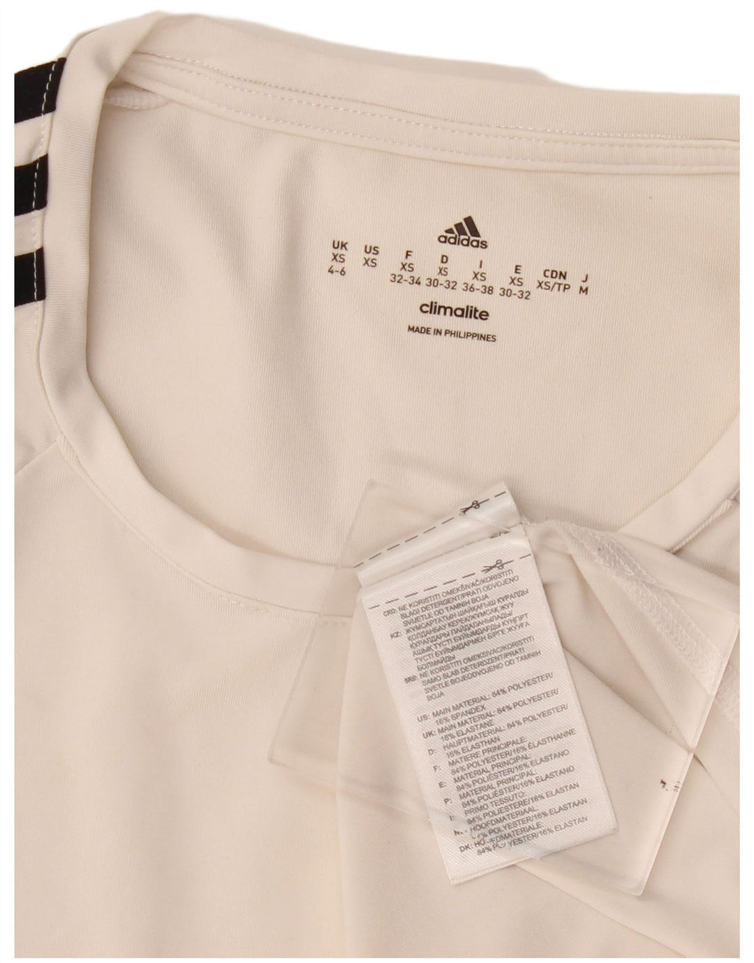 Женская футболка Adidas Climalite Top UK 4/6 XS Белый полиэстер