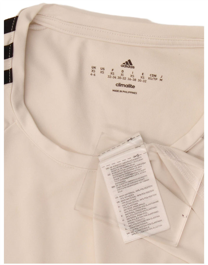 Женская футболка Adidas Climalite Top UK 4/6 XS Белый полиэстер