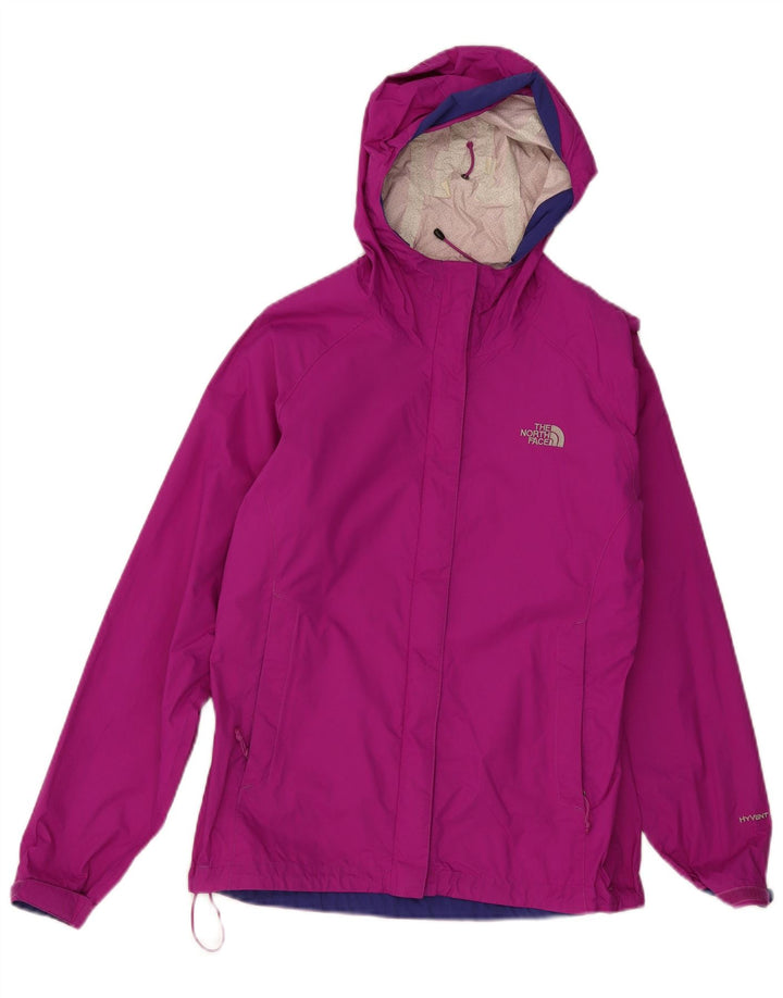 Женская дождевик с капюшоном The North Face UK 10, маленький темно-бордовый нейлон