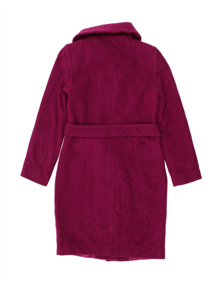 JAEGER Womens Overcoat UK 8 Small Burgundy Wool Vintage Jaeger and Second-Hand Jaeger from Messina Hembry 