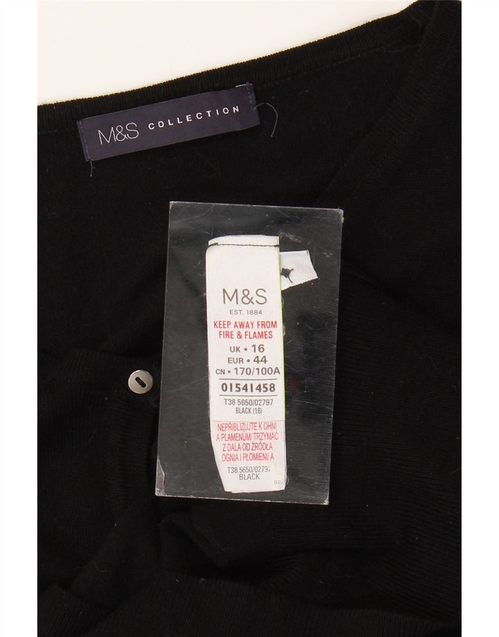 Женский кардиган Marks & Spencer UK 16, большой черный вискоза