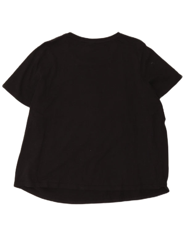Женская футболка с рисунком Ellesse Top UK 26 5XL, черный хлопок