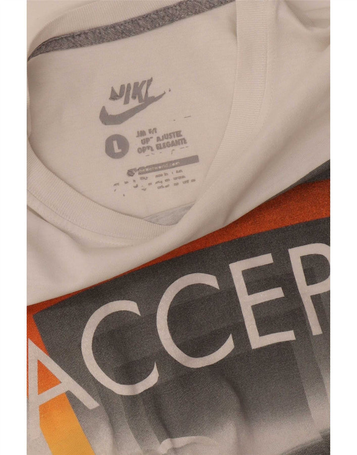 Мужская футболка с рисунком Nike, большая белая