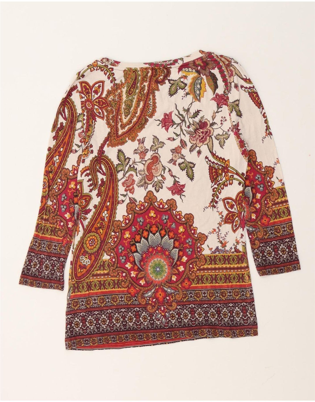 Женский топ Desigual с рукавом 3/4, Великобритания, 10 маленьких разноцветных вискозы с узором пейсли