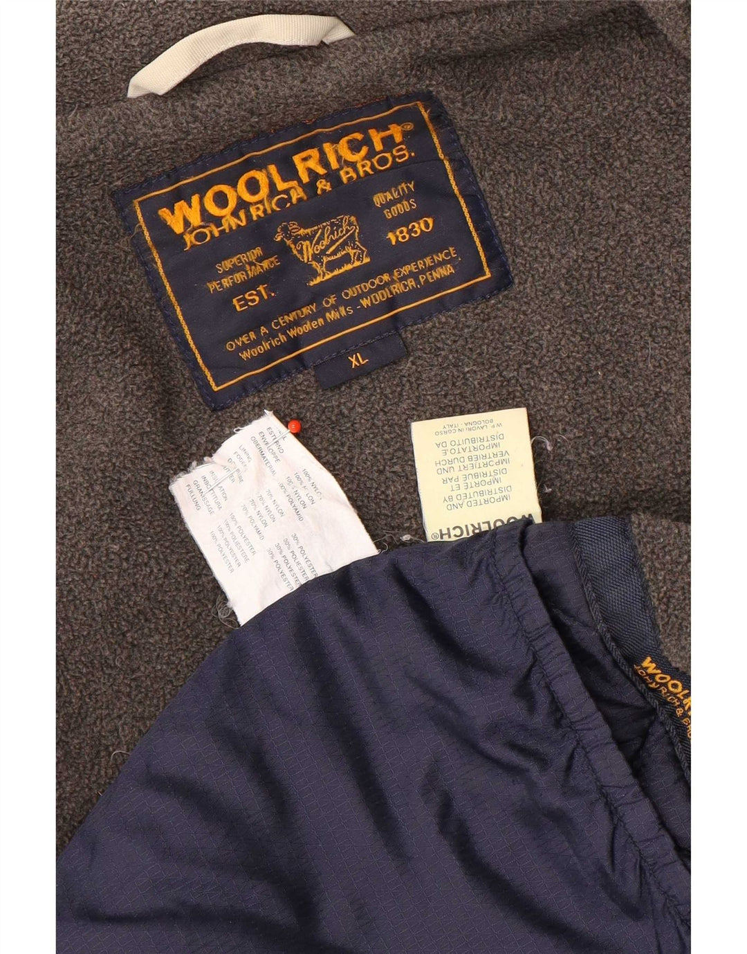 Мужская ветровка Woolrich UK 42 XL Бежевый нейлон