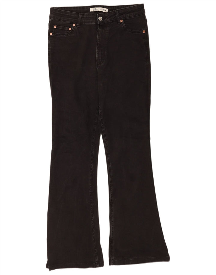 Женские расклешенные джинсы Zara EU 40 Medium W30 L30, черный хлопок