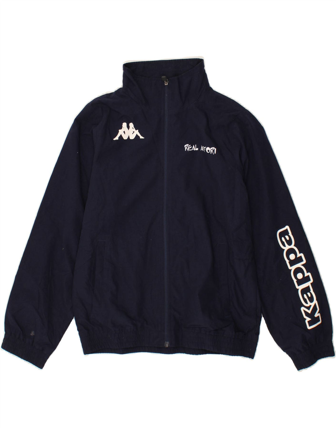 KAPPA Boys Graphic Tracksuit Top Jacket 13-14 Years Navy Blue Polyester Vintage Kappa and Second-Hand Kappa from Messina Hembry 