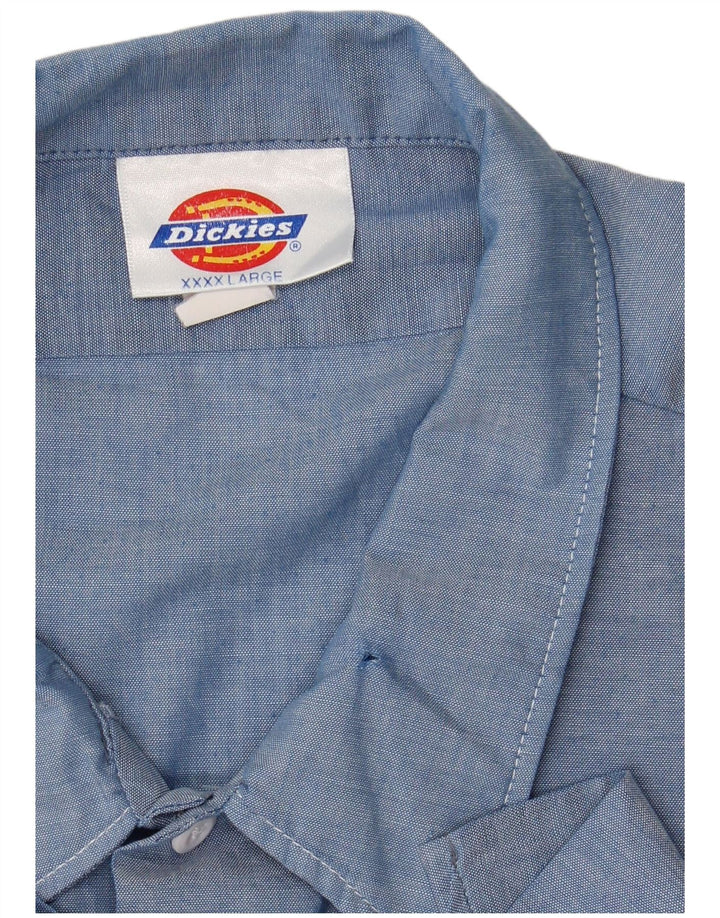 Мужская рубашка с коротким рукавом Dickies 4XL, синяя, полиэстер