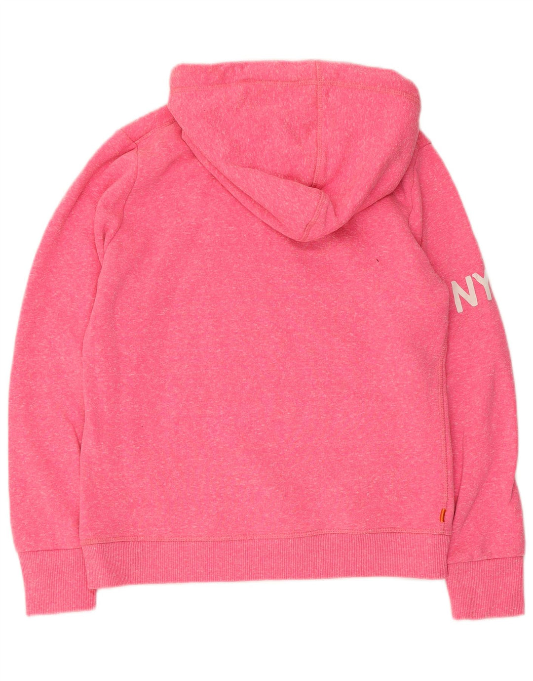 Женский джемпер с капюшоном Superdry UK 14, полиэстер среднего розового цвета