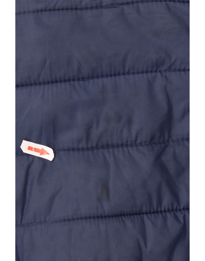 Мужская стеганая куртка Superdry UK 40, большая темно-синяя, нейлон