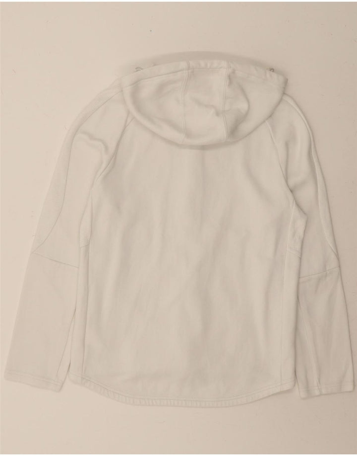PUMA Womens Zip Hoodie Sweater UK 14 Medium White Cotton Vintage Puma and Second-Hand Puma from Messina Hembry 