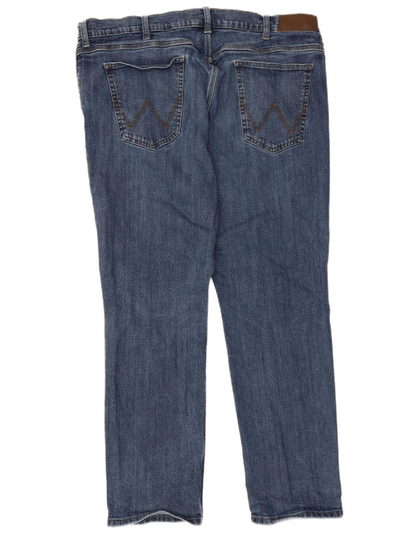 Мужские прямые джинсы Wrangler стандартного кроя W42 L30, синий хлопок