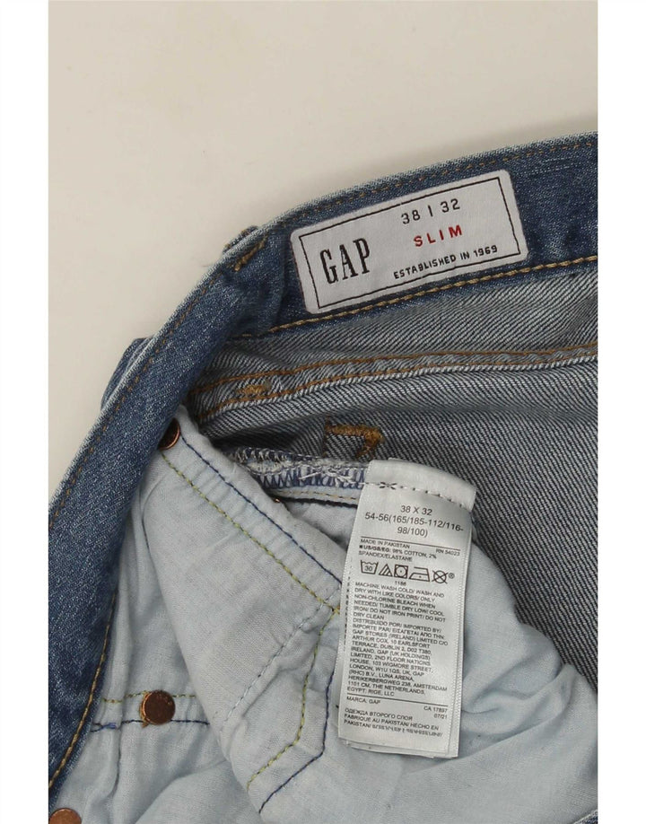 Женские узкие джинсы Gap W38 L32, синие, хлопок
