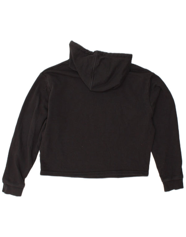 Женский укороченный джемпер с капюшоном PUMA большого размера UK 6 XS, черный хлопок