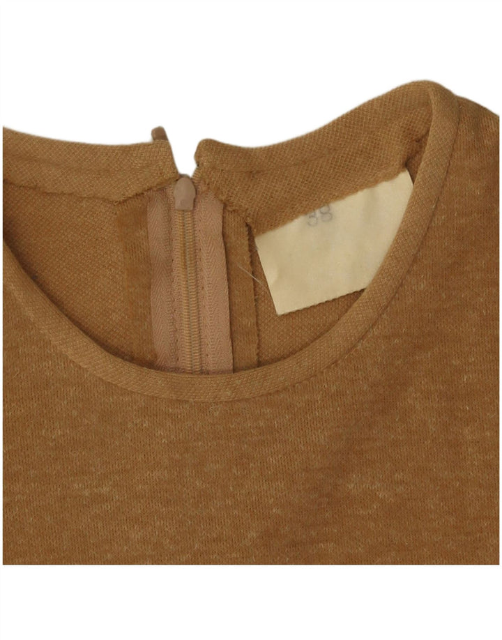 Винтажное женское платье А-силуэта IT 38 XS Бежевый Полиэстер