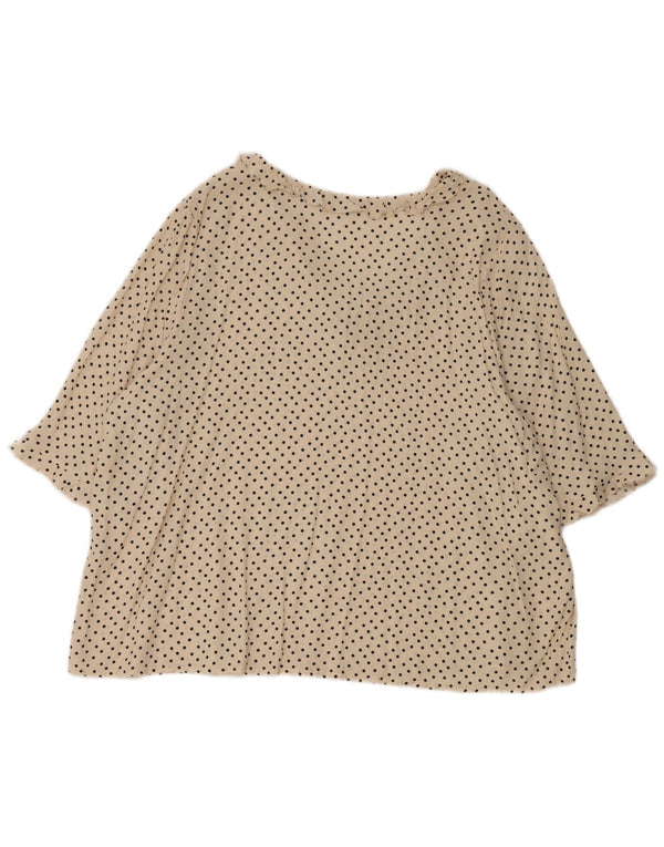 Женская блузка с оборками спереди Marks & Spencer, Великобритания, 18 XL, белый горошек