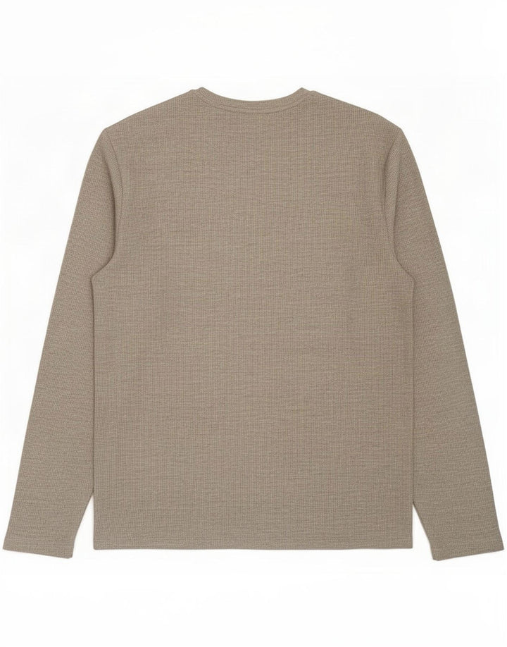 Мужской топ с длинным рукавом Mark & Spencer, маленький серый хлопок