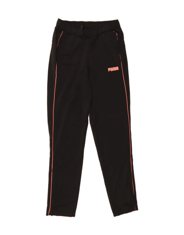 PUMA Girls Tracksuit Trousers 11-12 Years Large  Black Polyester Vintage Puma and Second-Hand Puma from Messina Hembry 